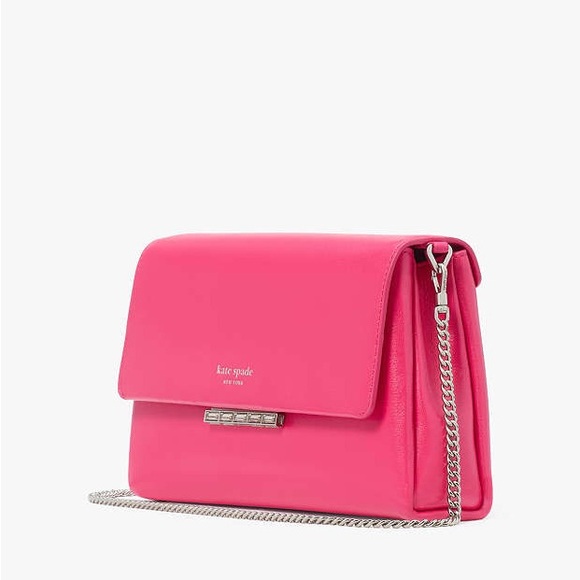 ♠️kate spade Grace Embellished Lock Clutch, Rosehip Pink NWT - Picture 5 of 10